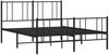 vidaXL Bettgestell mit Kopf- und Fußteil Metall Schwarz 120x200 cm 352496 Bild 3