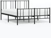 vidaXL Bettgestell mit Kopf- und Fußteil Metall Schwarz 120x200 cm 352496 Bild 2