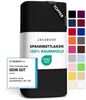 Jacobson Spannbettlaken TOPPER aus 100% Baumwolle, Jersey Bettlaken 160 g/m², Spannbetttuch mit Gummizug, OEKO-TEX®, pflegeleicht, viele Farben Bild 5