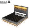 STILVORA Polsterbett 180x200 mit LED-Licht&USB,Jugendbett Doppelbett mit Lattenrost,Grau (mit Hydraulischem Stauraum, APP-gesteuertes LED-Lichtband, USB-Ladeanschluss, Leinenbezug, Platzsparendes Bett mit Stauraum für Bücher und Bettzeug, 180x200 cm), ... Bild 4