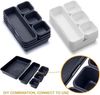 8-teiliges Schubladen Organizer Set Aufbewahrungsbox Transparent Rosa Bild 3