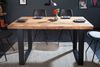 Industrie-Look Esstisch ARTE 140x80cm natural Mangoholz schwarzes Eisengestell Bild 2