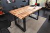Industrie-Look Esstisch ARTE 140x80cm natural Mangoholz schwarzes Eisengestell Bild 3