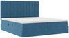 vidaXL Aufbewahrungsbett mit Kopfteil Dunkelblau 200 x 200 cm Samt 3372279 Bild 5