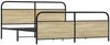 vidaXL Metallbett ohne Matratze Sonoma-Eiche 180x200 cm 3318652 Bild 3