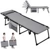 Yaheetech Feldbett Liegestuhl 5 Stufen Verstellbar Klappbett Gartenliege bis 120kg belastbar, klappbar Bild 5