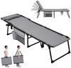 Yaheetech Feldbett Liegestuhl 5 Stufen Verstellbar Klappbett Gartenliege bis 120kg belastbar, klappbar Bild 4