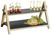 Kesper Etagere 2-stöckig 45 x 6 x 31 cm schwarz/ braun Bild 2