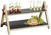 Kesper Etagere 2-stöckig 45 x 6 x 31 cm schwarz/ braun Bild 3