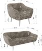 Wohnzimmerset PIRS 1-1-3, Skandinavisches 3-Sitzer Sofa mit Sesseln, Sofa mit Wellenfederung, weiße Füße, Skandinavisches Möbelset - Hellbraun Cord Bild 5