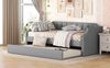 Merax Jugendbett, Kinderbett 90 x 200(190)cm Daybett, Gepolstertes Einzeltagesbett mit Rollbett, Grau Bild 5