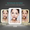 EMKE Kosmetikspiegel mit Beleuchtung, 3 Lichtfarben und 3X Fach Vergrößerungsspiegel Schminkspiegel mit licht-180° Drehbar USB Wiederaufladbar, Makeup Spiegel mit Vergrößerung Bild 4