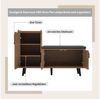 SeedWave Schuhschrank 100×34cm Schuhregal mit Leinen Gepolstertem Sitzbank, 2 Schranktüren kompakte Bauweise, 12 Paar Schuhe passen hinein Bild 3
