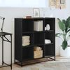 vidaXL Bücherregal Schwarz 97,5x33x107,5 cm Holzwerkstoff und Metall 3300860 Bild 3