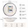 WestCraft Speiseteller Teller, mediterran mit Sardinen-Motiv, Maritime Pastateller 29 cm, (4 St), 4er Set, hochwertig und robust - langlebig und vielseitig einsetzbar Bild 3