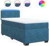 vidaXL Boxspringbett mit Matratze Blau 100x200 cm Samt 3288532 Bild 2