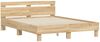 vidaXL Bettgestell mit Kopfteil Sonoma-Eiche 150x200 cm Holzwerkstoff 3207415 Bild 3