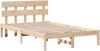 vidaXL Bettgestell mit Kopfteil Braun 135 x 190 cm Massivholz Kiefer 872173 Bild 2