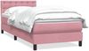 vidaXL Boxspringbett mit Matratze Rosa 90x220 cm Samt 3316628 Bild 2