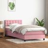vidaXL Boxspringbett mit Matratze Rosa 90x220 cm Samt 3316628 Bild 1