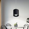 Pendelleuchte, rund, Aluminium schwarz, H 80 cm Bild 4