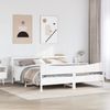 vidaXL Massivholzbett mit Kopfteil Weiß 200x200 cm Kiefer 3306292 Bild 3
