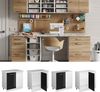 Eckschrank für Hausrat R-Line Schwarz Hochglanz 86 cm mit Tür, ohne Arbeitsplatte Vicco Bild 2