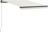 vidaXL Markise Manuell Einziehbar mit LED 300x250 cm Creme 3055221 Bild 2