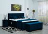 Meisterbetten Boxspringbett Lapi 160x200 in VS-Royalblau, Matratzenbezug Nano, Ergoflex-Topper Bild 4