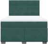 vidaXL Boxspringbett mit Matratze Dunkelgrün 140x190 cm Samt 3290909 Bild 4