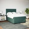 vidaXL Boxspringbett mit Matratze Dunkelgrün 140x190 cm Samt 3290909 Bild 3