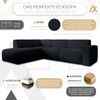 AX LIVING Couch Sofa L Form Didim L Dunkelgrau – 292 cm, stilvoll & bequem L Bild 5