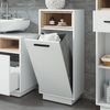 Wäscheschrank Beatrice Weiß/Sonoma 38 x 93 cm mit herausnehmbarer Innentasche Vicco Bild 4