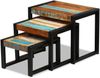 vidaXL 3-tlg. Satztisch-Set Altholz 243279 Bild 3