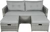 Gartensofa TRIER halbrund - Kunststoff, Schilfgrau | Gartenmöbel Set Garten Loungeset Bild 5