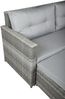 Gartensofa TRIER halbrund - Kunststoff, Schilfgrau | Gartenmöbel Set Garten Loungeset Bild 3