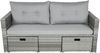 Gartensofa TRIER halbrund - Kunststoff, Schilfgrau | Gartenmöbel Set Garten Loungeset Bild 4
