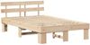 vidaXL Bettrahmen mit Kopfteil Natur 120 x 200 cm Massives Kiefernholz 872443 Bild 4