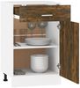 Küchen-Unterschrank, BuffetSchrank mit Schublade Lyon Räuchereiche 50x46x81,5 cm Bild 4