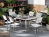 Essgruppe für 6 Personen GROSSETO Stein Granit Optik 180x90x76 cm Weiß Bild 3