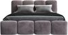 Polsterbett DONA 140x200 mit Matratze, Bettkasten und Lattenrost. Farbe: Grau 16 Bild 3