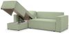 Ecksofa Schlafsofa WALDO Stoff Brooklyn Hellgrün Ottomane Links Bild 3