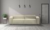 Dmora 3-Sitzer festes Sofa Argo, lineares modulares Sofa, modernes Wohnzimmersofa aus Stoff, 100 % Made in Italy, 260 x 95 x 70 cm, Beige Bild 2