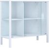 VCM Standvitrine Jensol 921916 Weiß H. 80 x B. 87 x T. 35 cm Bild 2