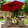 Kingsleeve Sonnenschirm Ø 330cm Rot mit UV-Schutz 50+ wasserabweisend Ampelschirm Bild 2