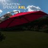 Kingsleeve Sonnenschirm Ø 330cm Rot mit UV-Schutz 50+ wasserabweisend Ampelschirm Bild 3
