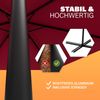 Kingsleeve Sonnenschirm Ø 330cm Rot mit UV-Schutz 50+ wasserabweisend Ampelschirm Bild 4