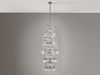 LED Kronleuchter mehrflammig mit filigranem Kristall Glas, Chrom, bis 3,75m lang Bild 3