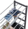 IDIMEX Schuhregal DUBLIN, Schuhständer mit 5 Ablagen, 80cm breit Schuhaufbewahrung Metall grau Bild 3