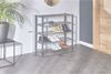 IDIMEX Schuhregal DUBLIN, Schuhständer mit 5 Ablagen, 80cm breit Schuhaufbewahrung Metall grau Bild 4